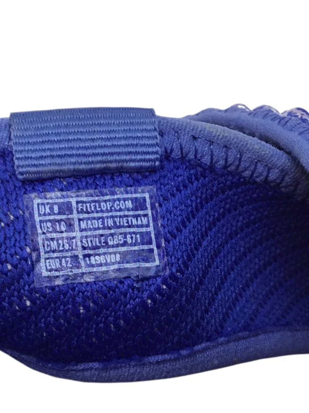 FitFlop Artknit Criss Cross Sandals Slides Comfort Lightweight Blue 085-671